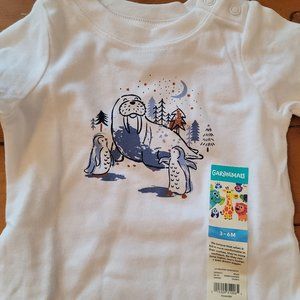 infant white long sleeved shirt